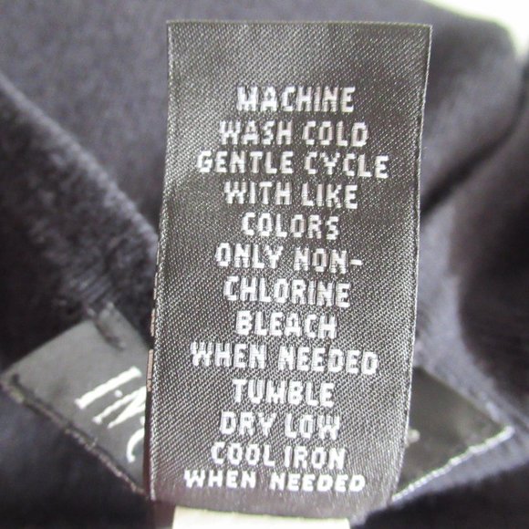 INC Women's Sz L Round Neck Guipure Lace Detail Sweater Long SLV, Stretch Black - Picture 10 of 11